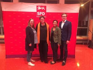 Petra Krätsch-Sievert, Leni Breymaier, Neza Yildirim und Christian Holzer